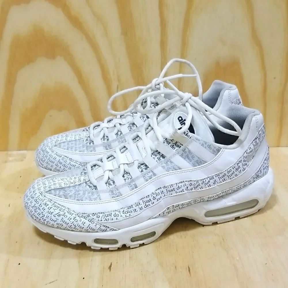 Nike Air Max 95 SE Just Do It White Black Mens Size 12